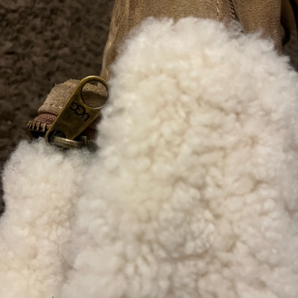UGG Tan and Cream Plush Backpack - Picture 5 of 7